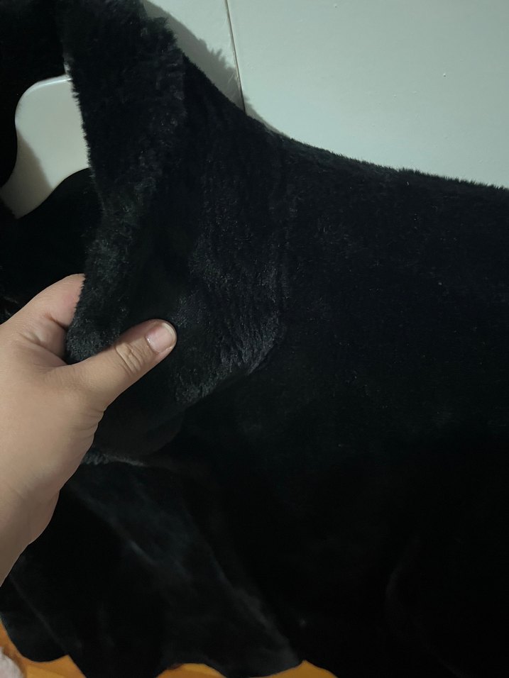 Siyah Kürk Midi Kadın Kaban - Görsel 3