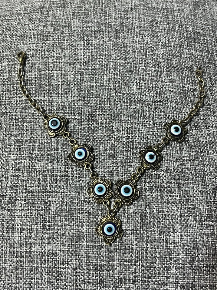 Gri Zincir Detaylı Bohem Kadın Bileklik - Görsel 2