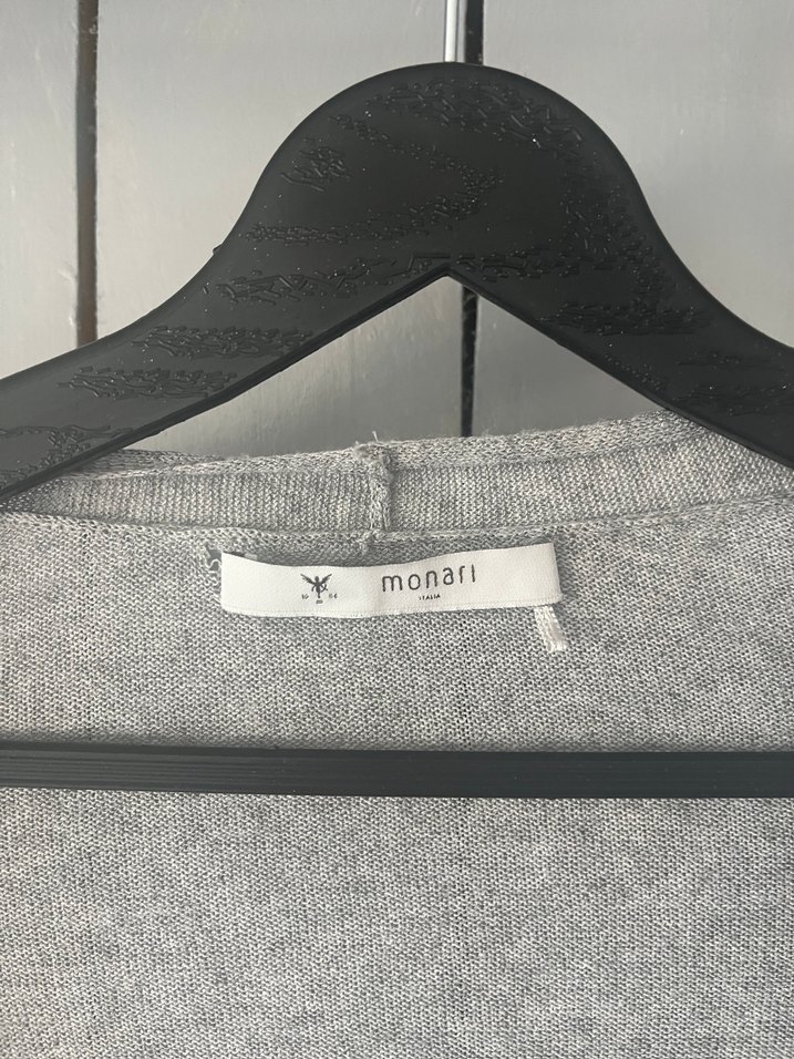 Gri Uzun Kollu Triko Kadın Hırka - Görsel 5