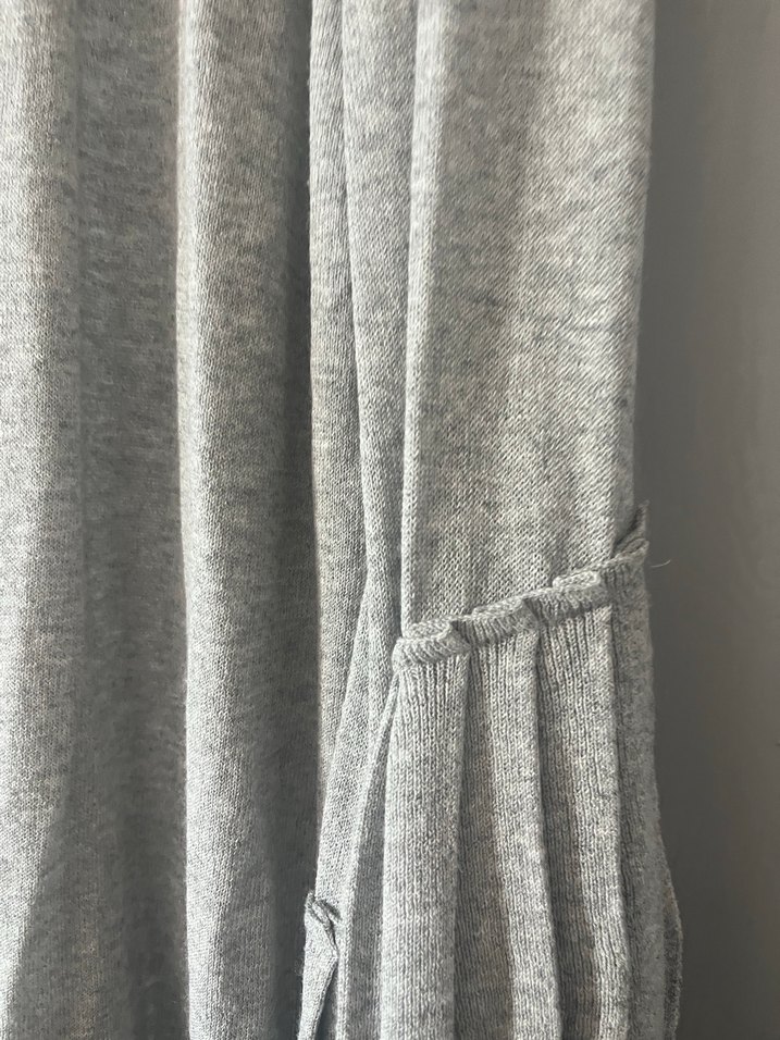 Gri Uzun Kollu Triko Kadın Hırka - Görsel 4