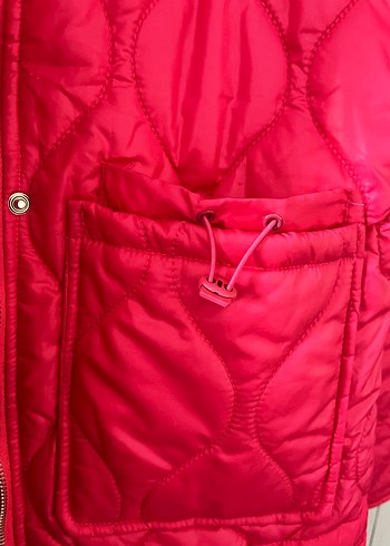 Pembe Fermuarlı Kadın Mont - Görsel 5