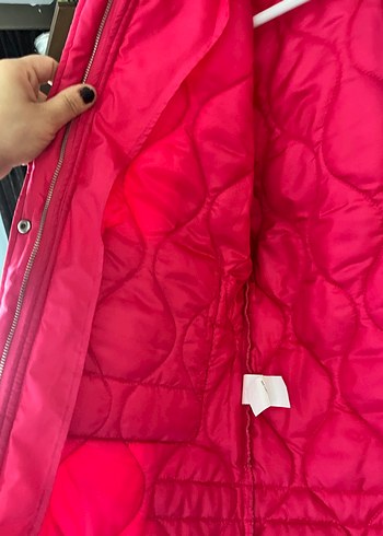 Pembe Fermuarlı Kadın Mont - Görsel 3