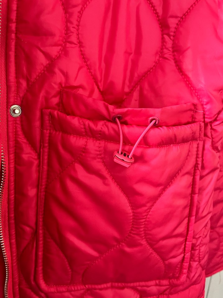 Pembe Fermuarlı Kadın Mont - Görsel 5