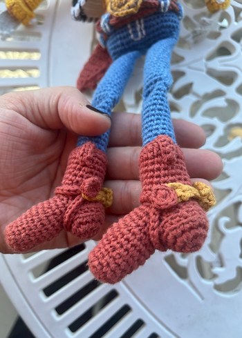 Renkli Kahverengi Örgü Origami Oyuncak - Görsel 3