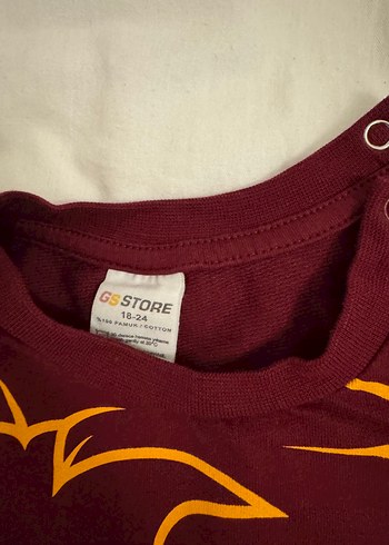 Bordo Aslan Baskılı Erkek bebek Sweatshirt - Görsel 2