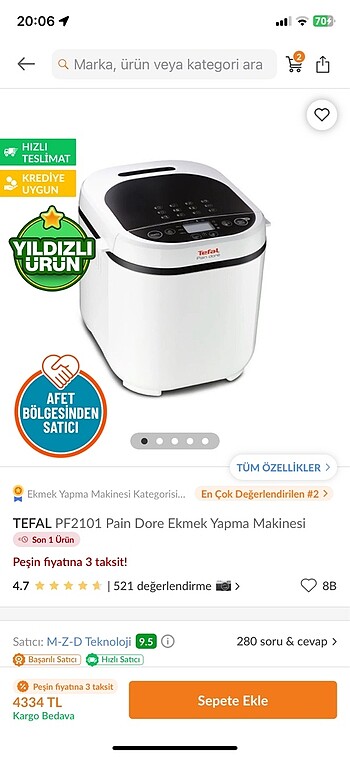 Tefal Tefal ekmek yapma makinesi