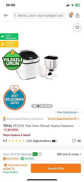 s Beden Tefal ekmek yapma makinesi