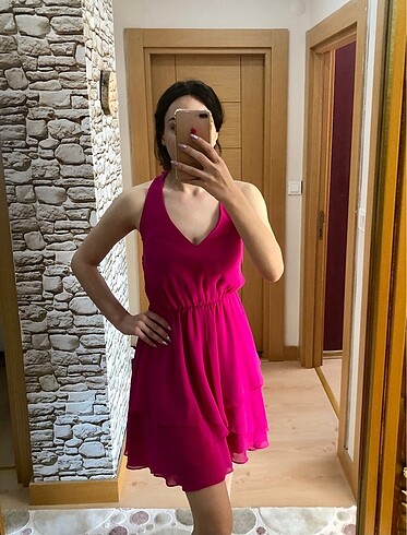 Zara Fuşya Özel gün elbise