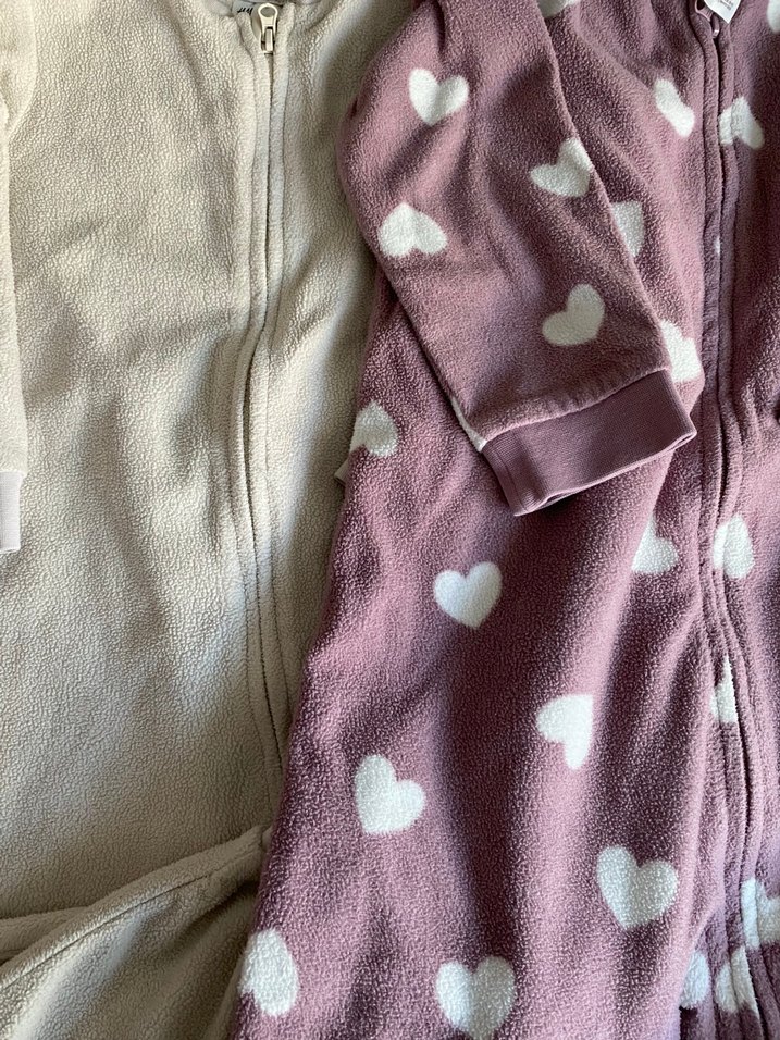 Kız Çocuk Pastel Renkli Fermuarlı Polar Pijama - Görsel 2