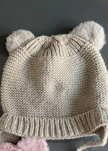 Kız Çocuk Beyaz Kürklü Örgü Yelek - Görsel 2