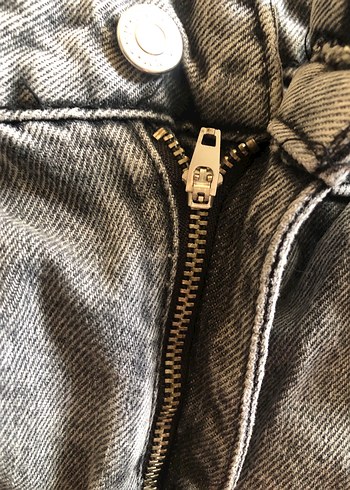32 Beden gri Renk Gri Kadın Kot Pantolon, Yumuşak Kürklü, Rahat Kesim