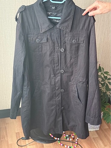 Lescon Çift Taraflı Siyah Mont Yağmurluk - Görsel 4