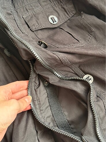 Lescon Çift Taraflı Siyah Mont Yağmurluk - Görsel 7