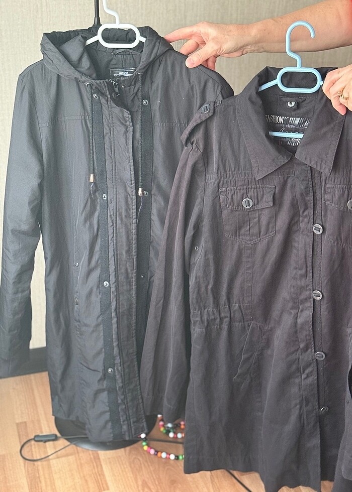 Lescon Çift Taraflı Siyah Mont Yağmurluk - Görsel 3