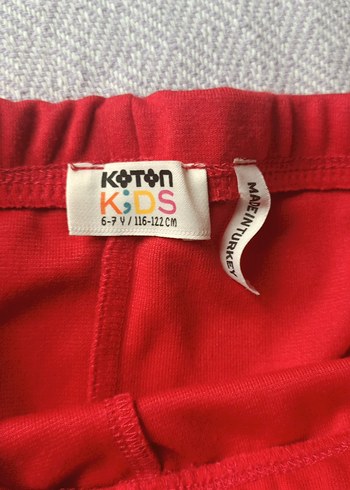 Kız Çocuk Kırmızı Çizgili Tayt - Görsel 2