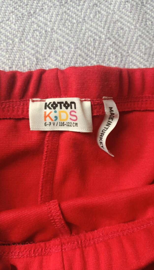 Kız Çocuk Kırmızı Çizgili Tayt - Görsel 2