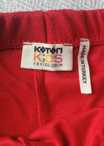 Kız Çocuk Kırmızı Çizgili Streç Tayt - Görsel 2