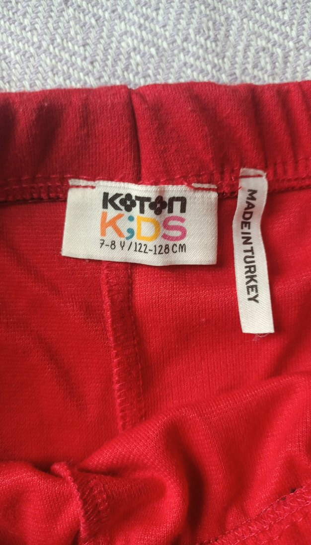 Kız Çocuk Kırmızı Çizgili Streç Tayt - Görsel 2