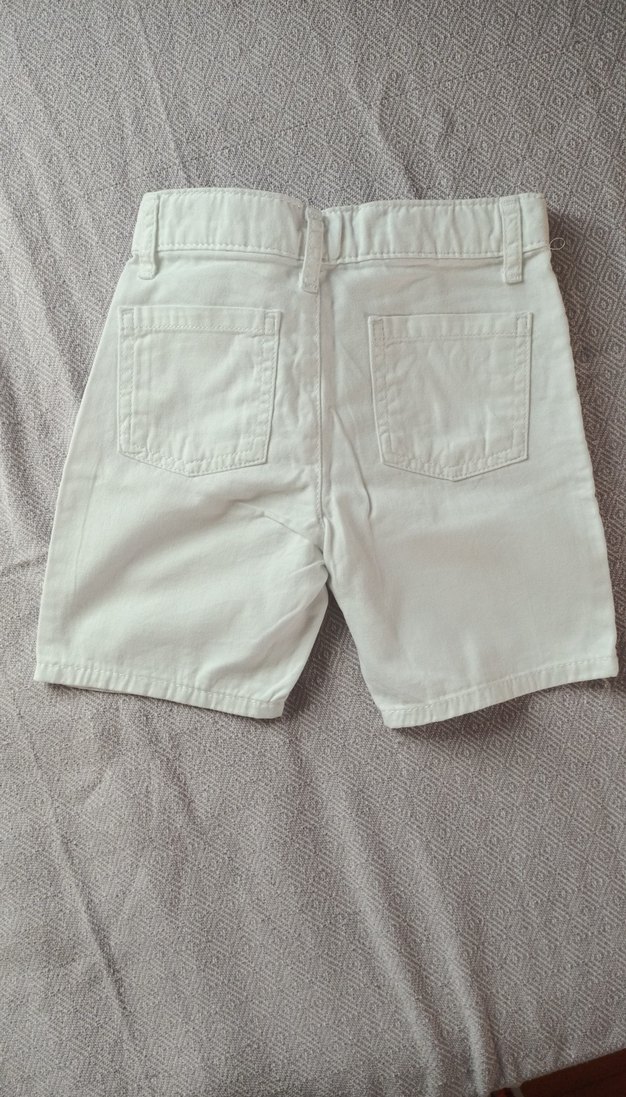 Beyaz Pamuklu Erkek Şort - Görsel 2