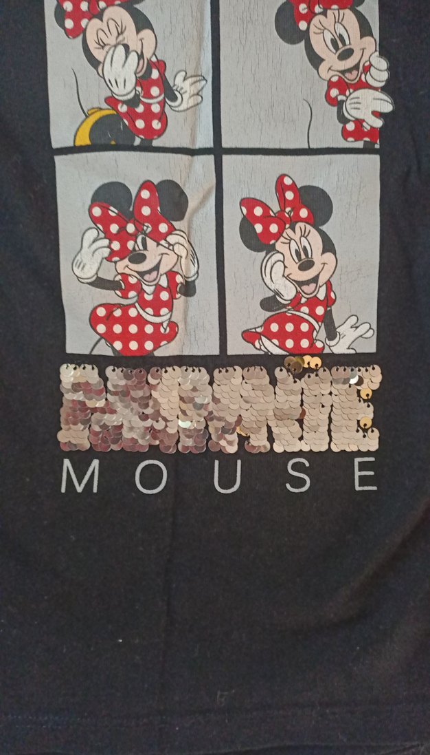 Kız Çocuk Siyah Uzun Kollu Baskılı Tişört - Görsel 4