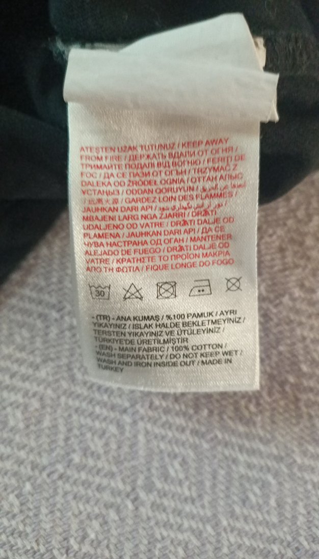 Kız Çocuk Siyah Uzun Kollu Baskılı Tişört - Görsel 3