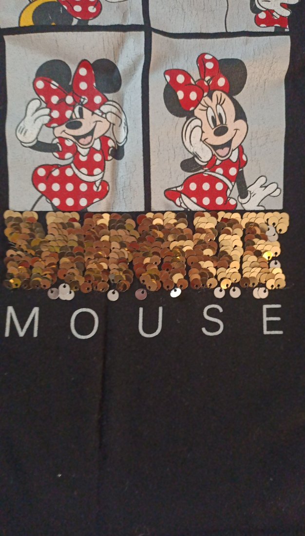 Kız Çocuk Siyah Uzun Kollu Baskılı Tişört - Görsel 5