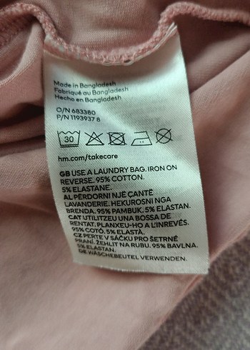 Kız Çocuk Pembe Uzun Kollu Pamuk Elbise - Görsel 3