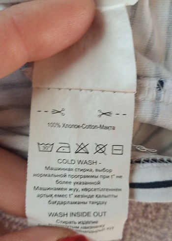 Kız Çocuk Beyaz Çizgili Tişört - Görsel 3