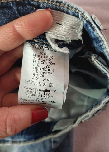 Dantel Detaylı Mavi Mini Kot Etek - Görsel 4