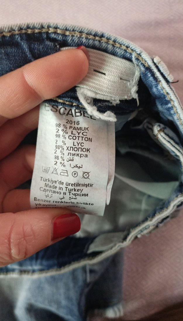 Dantel Detaylı Mavi Mini Kot Etek - Görsel 4