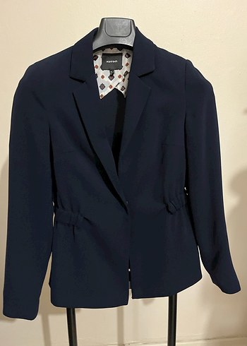 Düğmeli Lacivert  Kadın Ceket - Görsel 2