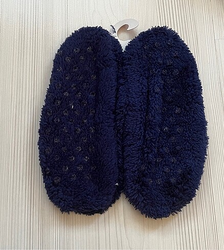 Kaymaz tabanlı peluş babet çorap patik - Görsel 2