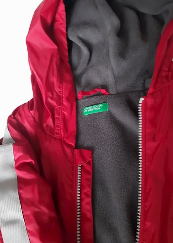 benetton Erkek Çocuk Fermuarlı Yağmurluk - Görsel 4