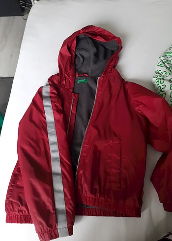 benetton Erkek Çocuk Fermuarlı Yağmurluk - Görsel 3