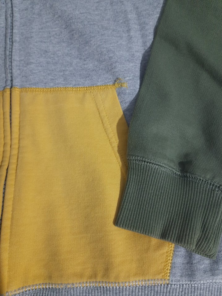 benetton colorblock Kapüşonlu Fermuarlı Erkek Sweatshirt - Görsel 3