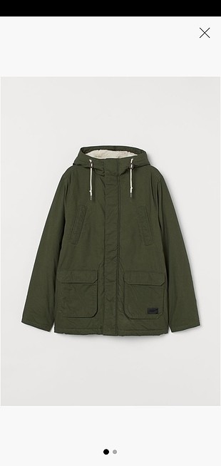 H&M Haki renk Erkek Parka 