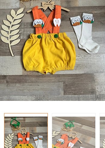 Sarı Nakışlı Bebek Erkek Takımı