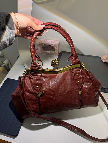 Vintage Bordo Çanta