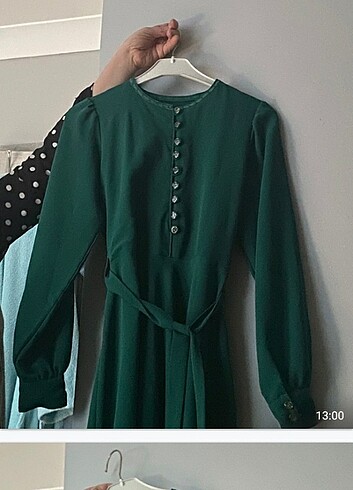 Yeşil uzun elbise 