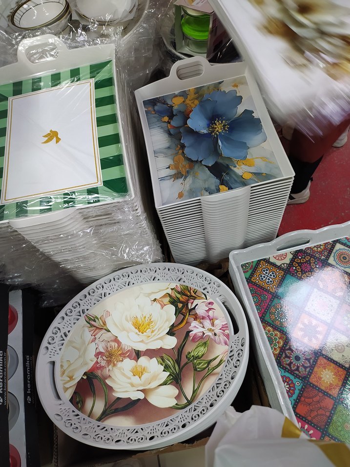 Renkli Bohem Desenli Servis Tepsisi - Görsel 2