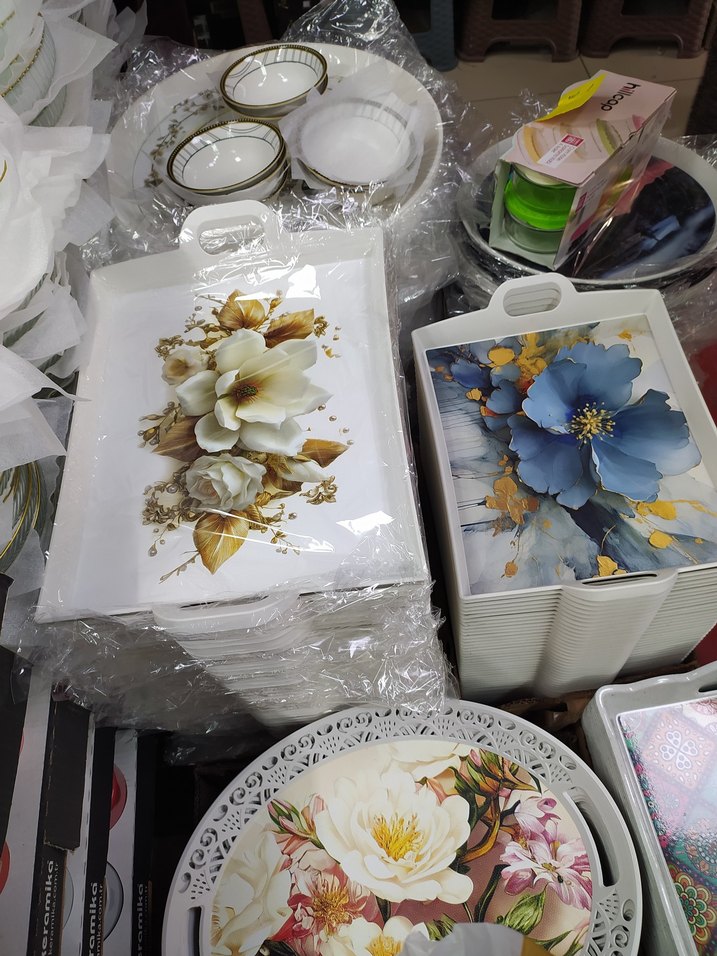 Renkli Bohem Desenli Servis Tepsisi - Görsel 3