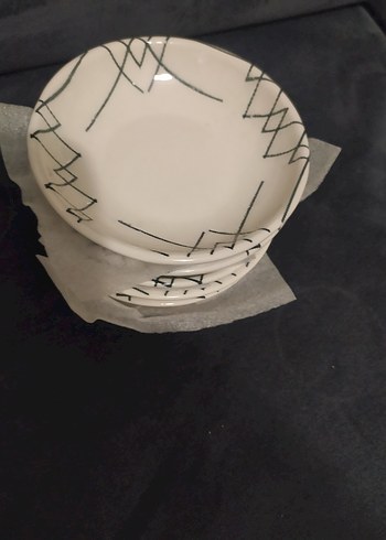 Bej Renkli Modern Desenli Tabak Seti - Görsel 2