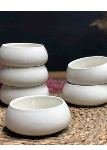 Beyaz Modern Tasarımlı bombeli kase - Görsel 2