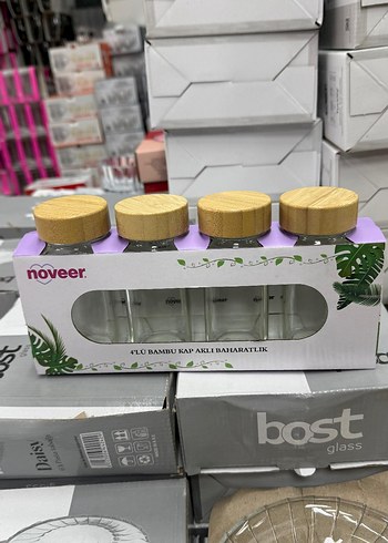 Bambu Kapaklı 4'lü Baharatlık Seti - Görsel 2