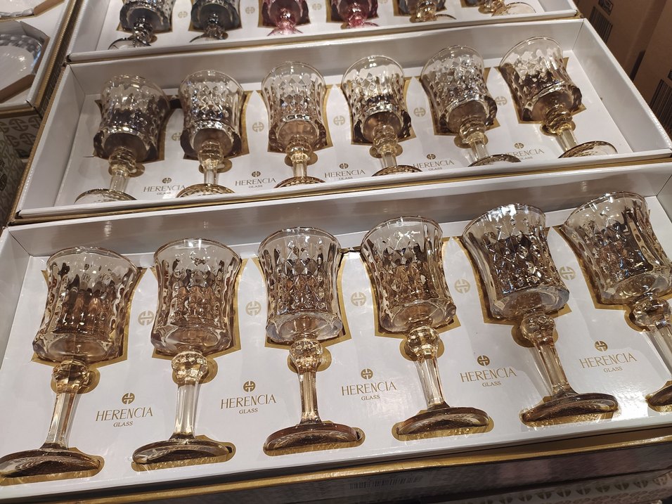 Altın Renkli Kristal Kadehler Seti - Görsel 2