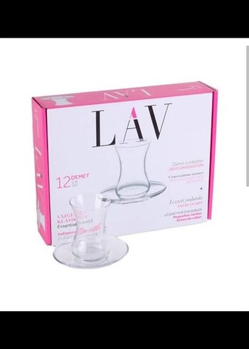 6'lı İnce Cam Çay Bardağı Seti ve Tabak - Görsel 3