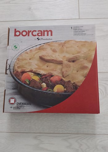 Parlak Kahverengi Borcam Cam Fırın Kabı - Görsel 2