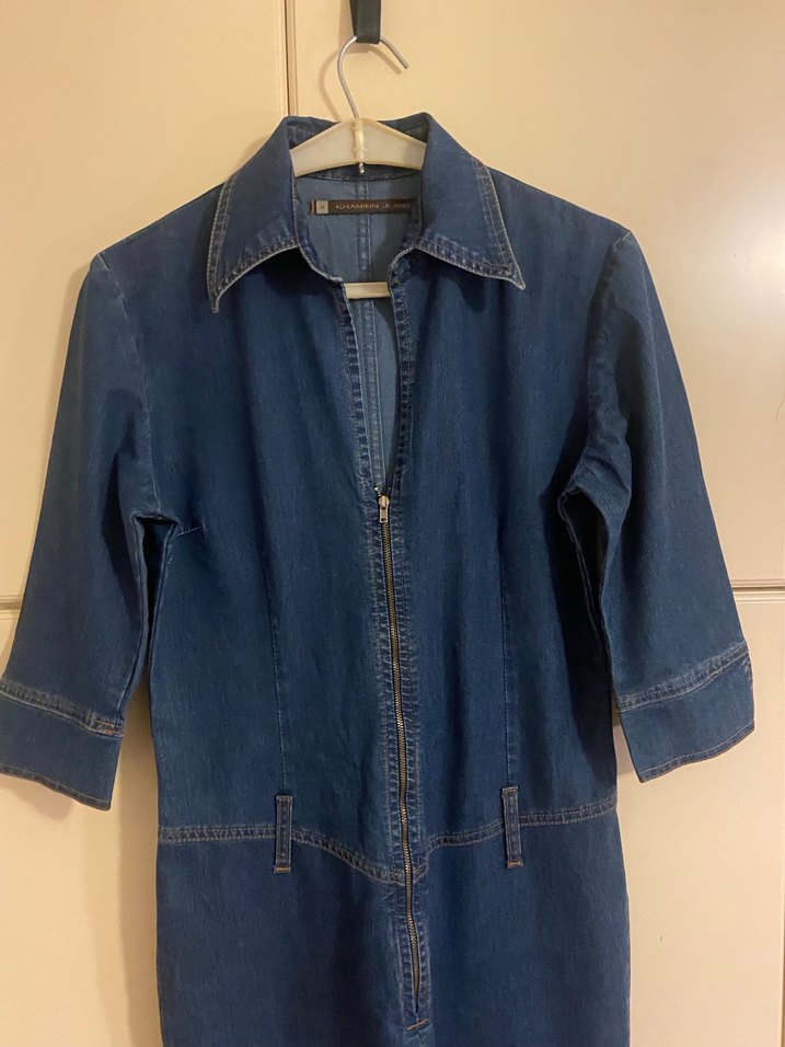 Khamsin marka  Lacivert Denim Tulum - Görsel 3