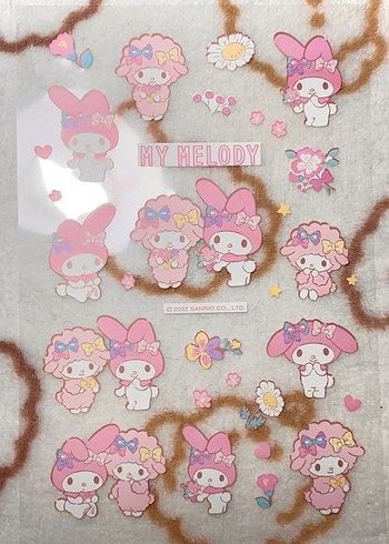 Pembe My Melody Dantel Desenli sticker