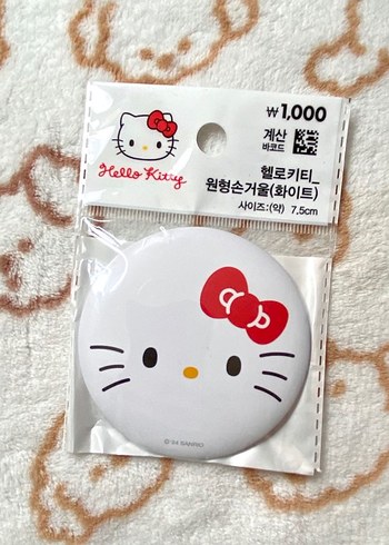 Hello Kitty Beyaz Yuvarlak Ayna 7,5 cm